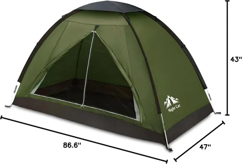 Vista 8 de Night Cat Tienda de Campaña para Mochileros para Una o Dos Personas, Liviana, Impermeable, para Acampar, Senderismo, para Adultos, Niños, Scouts