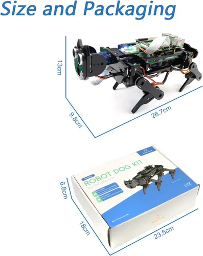 Vista 7 de FREENOVE Kit robot para perro Raspberry Pi 5 4 B 3 B+ Zero 2 W, caminar, autoequilibrio, reconocimiento facial, rastreo de bolas, rango ultrasónico