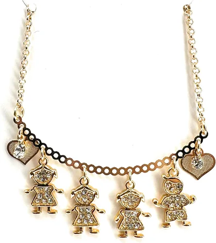 Vista 18 de SIFRIMANIA Personalized Children's Charm Choker Necklace, Boys or Girls Customizable Pendants, Growing Family Jewelry for Women
