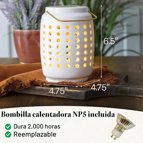 Vista 7 de Candle Warmers Calentador de iluminación de toldo Chelsea Lantern: úsalo con cualquier cera derretida