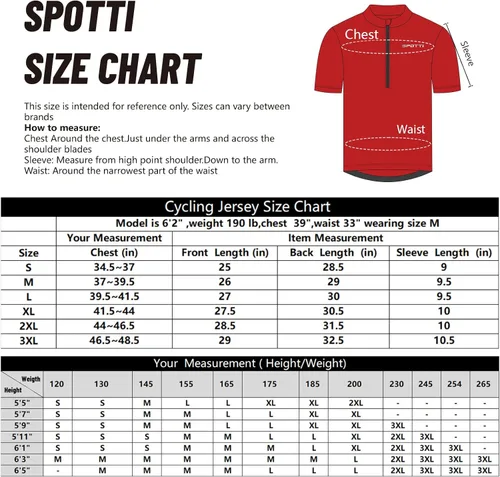Vista 6 de Spotti Camiseta de ciclismo de manga corta con 3 bolsillos traseros, absorbe la humedad, transpirable, de secado rápido