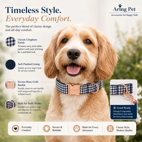 Vista 57 de Aring Pet Collar de algodón, ligero y ajustable, con hebilla de liberación rápida, para perros pequeños, medianos y grandes, para cachorros, S, Hoja