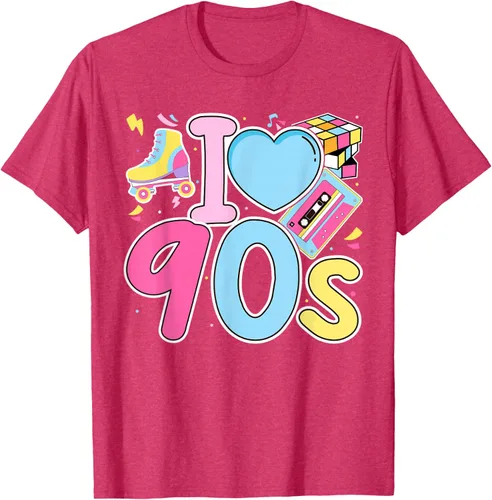 Vista 35 de I Love 90's Retro Style Nostalgia Vibe Funny 1990's Party T-Shirt Negro