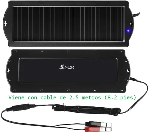 Vista 5 de Sunway Solar Cargador de Batería de Goteo y Mantenedor para Automóvil Panel Solar de 12V Cargador de Batería con Enchufe para Encendedor