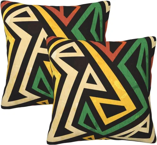 Vista 13 de Juego de 2 fundas de almohada bohemias de 18 x 18 pulgadas, fundas de almohada bohemias onduladas suaves con ondas de arco iris, fundas de cojín