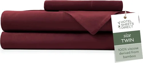 Vista 29 de Hotel Sheets Direct - Juego de sábanas 100% viscosa derivada de bambú tamaño individual - sábanas refrescantes con 1 funda de almohada