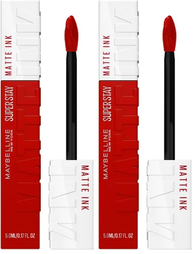 Vista 25 de Maybelline Super Stay Matte Ink - Lápiz labial líquido de tinta mate, color de alto impacto de larga duración, hasta 16 horas de uso, Inspirer, rosa