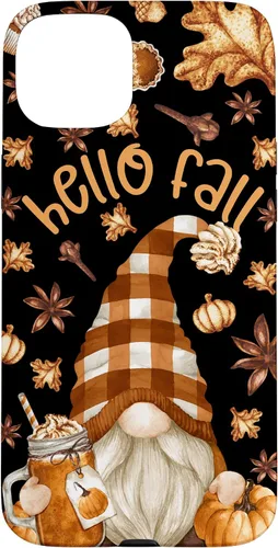 Vista 9 de Pumpkin Spice Coffee Hello Fall Funny Thanksgiving Gnome Case for iPhone 16