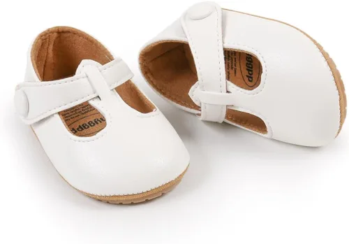 Vista 5 de Zapatos planos Mary Jane para bebé, zapatos de vestir de princesa para boda, suela antideslizante suave, zapatos para primeros pasos, para bebés