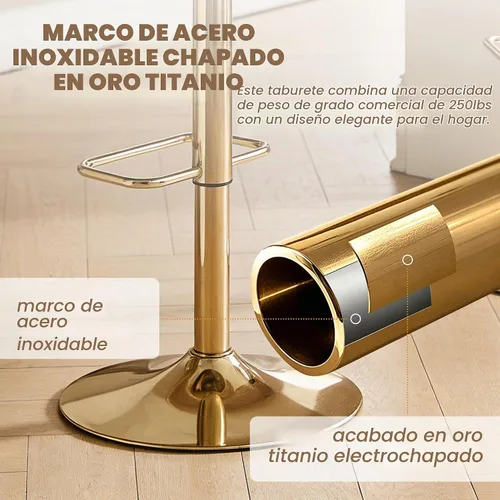 Vista 8 de Taburetes de bar giratorios de altura de mostrador, juego de 2 taburetes de bar modernos de terciopelo, sillas de bar tapizadas con respaldo tejido