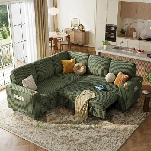 Vista 26 de LINSY HOME Sofá Loveseat con Almacenamiento - Cómodo Sofá de Pana Suave de 2 Plazas con Carga USB y Portavasos, Loveseat de Asiento Profundo