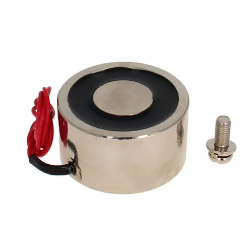 Vista 22 de Heyiarbeit 12V DC 50N Imán de elevación eléctrica electroimán solenoide Ascensor Holding 25mmx20mm