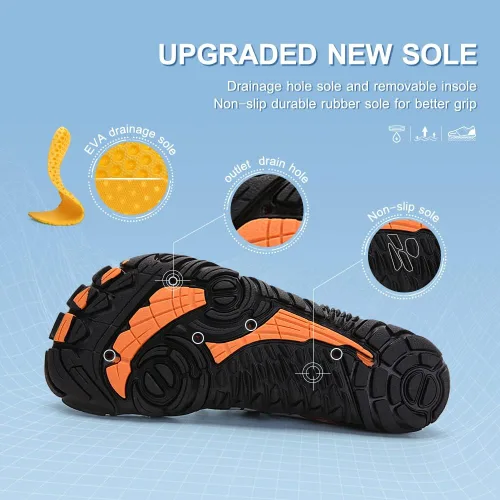 Vista 3 de Zapatos de agua para mujeres y hombres, zapatos de playa, zapatos de natación, zapatos de piscina, zapatos de río, zapatos descalzos de secado