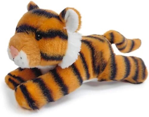 Vista 9 de Animal de peluche de elefante para niños, juguete de peluche realista de 8 pulgadas, animales con postura acostada, lindos elefantes de peluche
