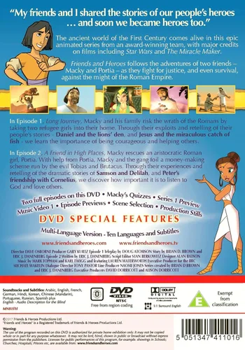 Vista 2 de Friends and Heroes Multi-Language Episodes 1 & 2 - Includes Bible Stories Daniel and the Lions Den and Samson and Delilah