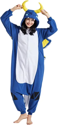 Vista 3 de SAMGU Adult Onesie Animal Halloween Cosplay Costume One Piece Pajamas for Women and Men