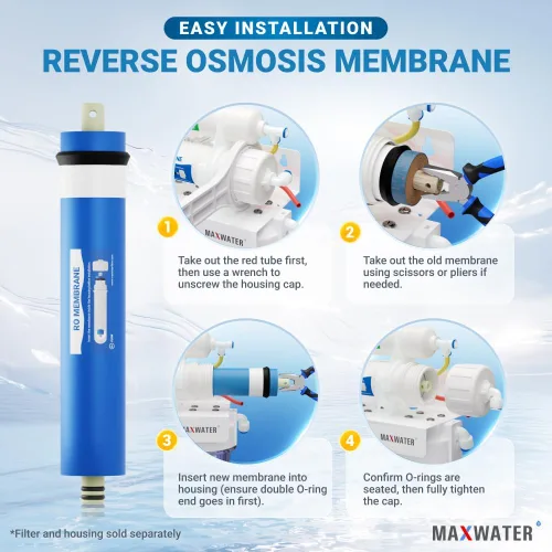 Vista 6 de Max Water Membranas de ósmosis inversa Max RO Water FIlter Systems (50 GPD)