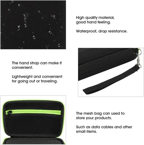 Vista 6 de Bolsa de almacenamiento compacta para hombre con correa de mano, fácil de almacenar QP2520/90/70 (negro verde)