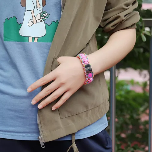 Vista 62 de Pulsera de alerta médica Paracord para hombres y mujeres Pulsera de identificación médica de acero inoxidable con hebillas de liberación lateral