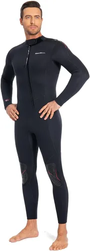 Vista 5 de Seaskin Traje de neopreno completo con cremallera frontal para hombre de 0.197 in