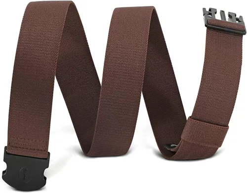 Vista 9 de WHIPPY Cinturón elástico unisex para hombre con hebilla no metálica, cinturón ajustable