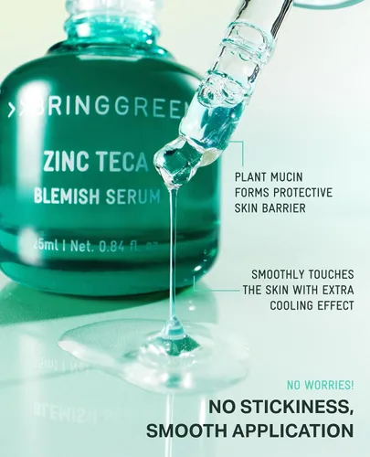Vista 7 de BRING GREEN ZINC TECA Serum con niacinamida Suero facial calmante para pieles sensibles, minimización de poros e hidratación Cuidado de la piel