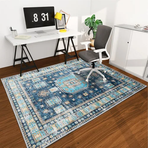 Vista 18 de Tapete para silla de oficina para suelo de madera dura, 48"x36" tapete protector de escritorio de computadora de fácil deslizamiento para silla Hoja