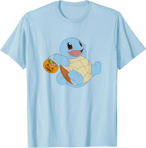 Vista 28 de Pokémon Halloween Squirtle With His Trick or Treat Basket Camiseta, Negro