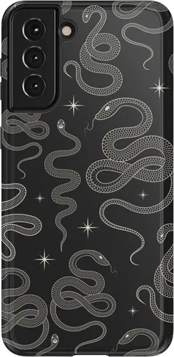 Vista 253 de Casely Funda para Galaxy S9 Postura de cadáver Yoga de esqueleto Diseño protector delgado esencial de doble capa