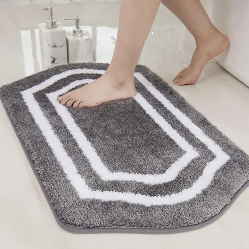 Vista 36 de COSY HOMEER Alfombras de Baño Extra Gruesas para Baño - Juegos de Alfombras Antideslizantes de Lino de Baño Suave Felpa 100% Poliéster Fuerte Sala