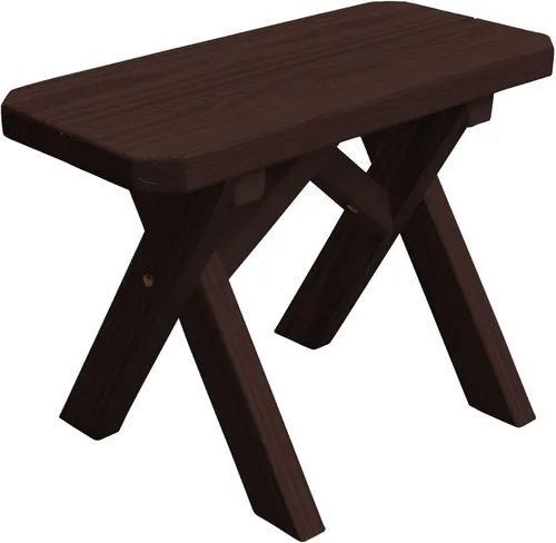 Vista 78 de Furniture Barn USA Pine - Banco cruzado de 2 pies, color negro