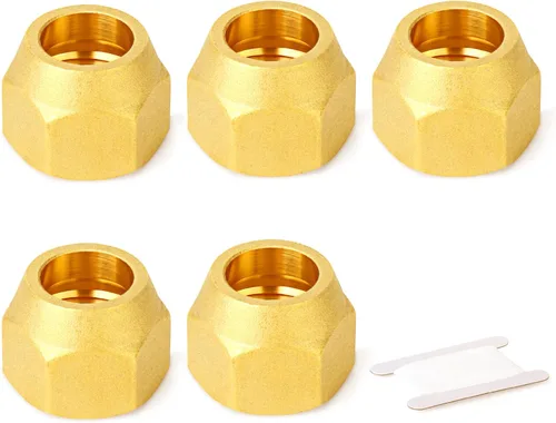 Vista 8 de GASHER Adaptador de codo de montaje de tubo de latón de 1/2 pulgada flare x 1/2 pulgada NPT macho Pipe
