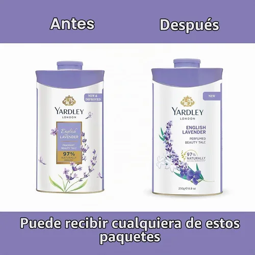 Vista 5 de Talco desodorante perfumado Yardley London con lavanda inglesa, polvo de talco 100gm, 3.5 onzas