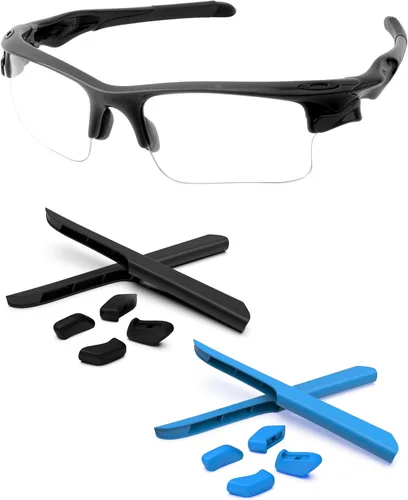 Vista 9 de Piezas de nariz de repuesto y calcetines de oreja Kits de goma para Oakley Fast Jacket OO9097/Fast Jacket XL OO9156 Negro