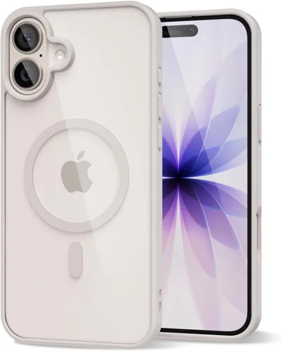 Vista 228 de oakxco Funda magnética transparente compatible con Magsafe, bonita funda delgada y transparente de poliuretano termoplástico no amarillenta, carcasa