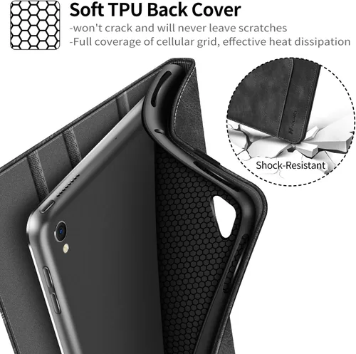 Vista 7 de H HOLIMET Funda para iPad Air de 3ª generación/iPad Pro de 10.5 pulgadas con soporte para lápiz, soporte de TPU suave, funda inteligente con función
