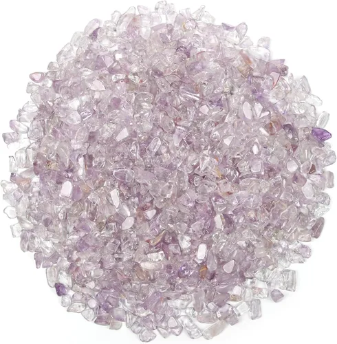 Vista 8 de Chips de cristal de amazonita natural triturado de 1.1 libras, chips de cristales curativos a granel, piedras preciosas de cristal triturado