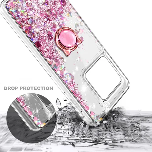 Vista 5 de NZND Funda para OnePlus 10 Pro 5G con protector de pantalla de vidrio templado (cobertura máxima), soporte de anillo/correa de muñeca, cascada