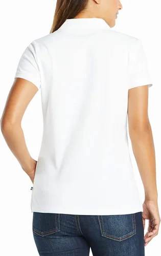 Vista 3 de Nautica Camisa polo de manga corta de 3 botones transpirable 100% algodón para mujer