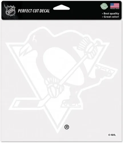 Vista 3 de NHL 8 x 8 blanco Decal troqueladas