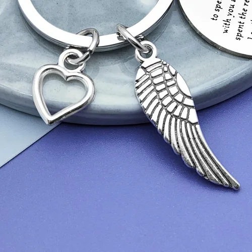 Vista 6 de Vadaka Regalo de condolencia en memoria del esposo, llavero conmemorativo para la pérdida de la esposa, llavero de recuerdo para la familia