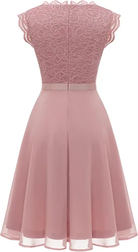 Vista 29 de Dressystar - Vestido de dama de honor, sin mangas, con cuello en V, para fiesta de boda