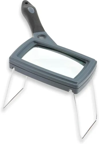 Vista 2 de Carson SureGrip Series 2X Power Glass Lupa con soporte plegable manos libres (SG-16)