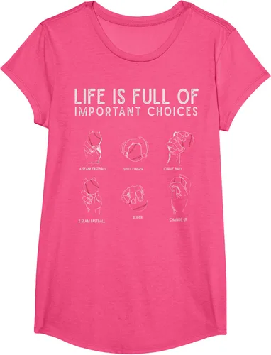 Vista 20 de Tipos de béisbol Pitches Life Choices Jugador Camiseta