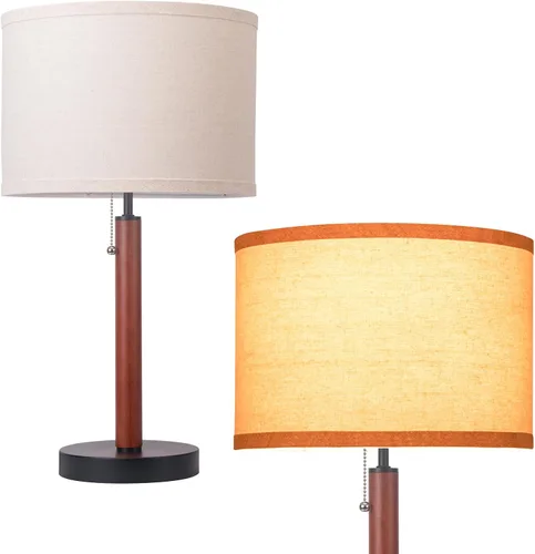 Vista 8 de Lámpara de escritorio vintage para sala de estar, lámpara de mesa de mediados de siglo para dormitorio, lámparas de noche para mesitas de noche