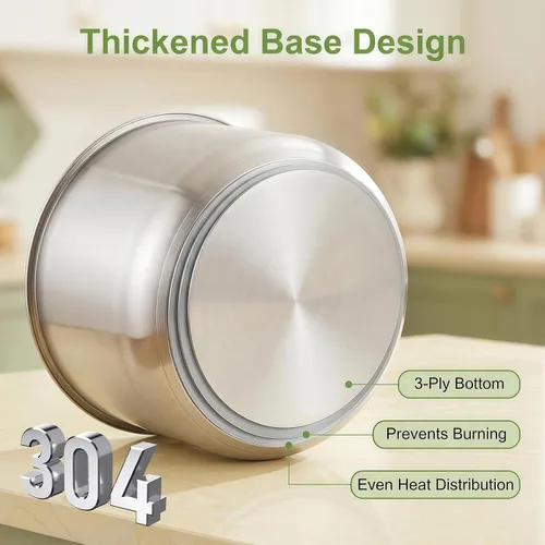 Vista 4 de Stainless Steel Inner Pot for Instant Pot 3-Qt, 304 Insert for Instant Pot