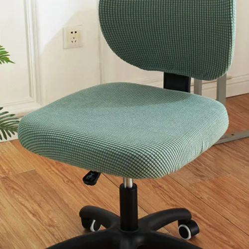 Vista 5 de Yikko Funda para silla de comedor, fundas elásticas para silla de comedor, súper ajuste, anti-polvo, funda de asiento de escritorio de elastano Verde