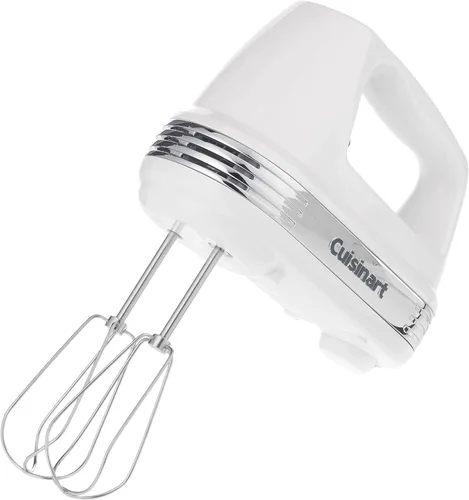 Vista 4 de Cuisinart Mini Prep Plus - Procesador de alimentos, 4 tazas, acero inoxidable cepillado y batidora de mano HM-50 Power Advantage de 5 velocidades