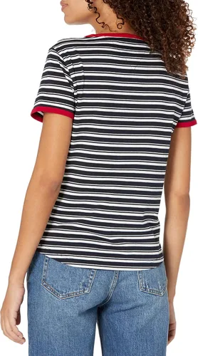 Vista 2 de Tommy Hilfiger Camiseta de algodón con logotipo gráfico para mujer