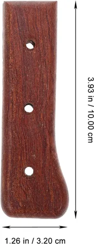 Vista 2 de UPKOCH Mango de cuchillo de madera de pera de repuesto de 3.93 x 1.25 x 0.59 pulgadas, agarre ergonómico para cuchillo de cocina, cómodo y fácil